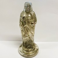 Antik fújt üveg Jézus szobor