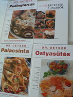Dr. Oetker receptkönyvek 5. 4 db könyv egyben Palacsinta, Pudingtorták, Ostyasütés