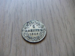 Bajorország 1 Krajcár 1865 Ezüst