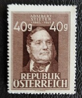 A856 / austria 1948 adalbert stifter stamp postal clerk (rare value of the series)