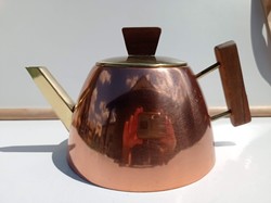 Art deco copper tea pot