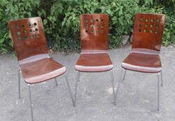3 Restored design chairs.