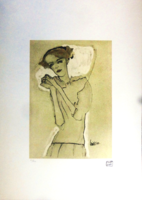 Egon Schiele litográfia, leárazáskor nincs felező ajánlat!