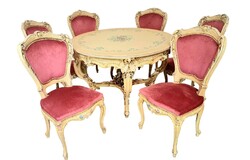 Venetian baroque hand-painted dining set