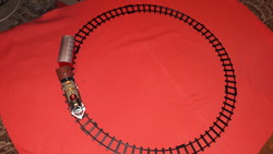 Retro western wild west train railway toy with a giant 73 cm circular track lights up and makes a sound according to the pictures