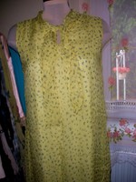 Lemon yellow silk dress