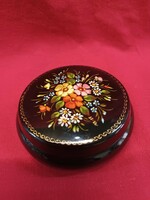 Hand painted, wooden box, jewelry holder