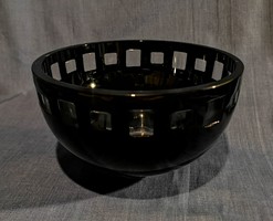 Art deco serving bowl. Her lips are crystal. Perfect, with box!