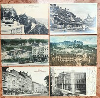 6 db 1900-1915 közötti képeslap, Budapest