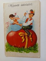 D202764 Húsvéti képeslap  1947 Bonyhád  -FADD  népviselet