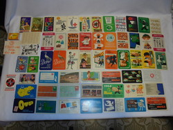 About sixty old card calendars from the 1960s - one from 1951 - together