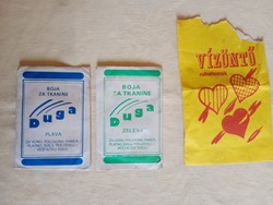 200 Forintos ládám - Ruhafesték Duga - por retro 2db egyben kék zöld YU