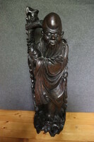 Oriental ebony statue with inlay