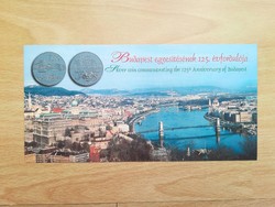 750 Ft 1998  Budapest egyesítésének 150. évfordulója    MNB érme ismertető, prospektus