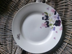 Small plates decorated with butterflies and pansies, 3 pcs