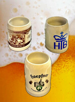 3 Austrian beer mugs 0.5 liters
