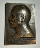 Ritka !  Berán Lajos  idősebb Chorin Ferenc 1912 bronz plakett
