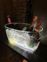 Illuminated battery-powered wine and champagne cooler ice bowl from the French Lehmann - special bar equipment