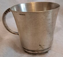 Antique silver-plated cup, glass (l4753)