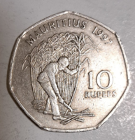 10 Rupees - Mauritius - 1997.(206)