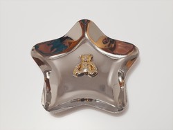 Silver-plated teddy bear small bowl, jewelry tray