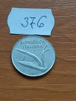 Italy 10 lira 1975 alu. Corn 376
