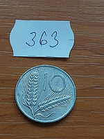 Italy 10 lira 1973 alu. Corn 363