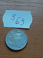 Italy 100 lira 1990 r, goddess Minerva, stainless steel s69