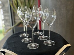 L'instant Taittinger champagne mouth-blown, handmade crystal glasses (6 pcs) in original box