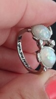 Size 59/60 stainless steel opal stone ring 🩷🩵 ,, love you forever
