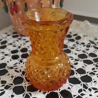 Bohemian small vase in caramel color