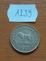 North Macedonia (Macedonia) 1 denar 1993 copper-zinc-nickel, dog 1239