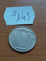 Italy 100 lira 1993 r, copper-nickel, olive branch, dolphin s143