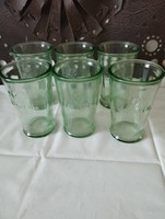 Bacardi glass glasses in green, 6 pcs