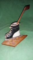 Old art deco table shelf decoration hockey ice hockey trophy 18 x 18 cm as shown in the pictures