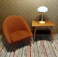 Red-brown, retro shell armchair!