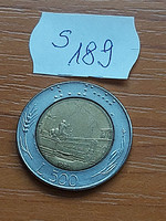 Italy 500 lira 1991 r, bimetal, Quirinale Palace Rome s189