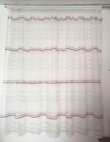 Fehér tüll függöny színes csíkos 205cm magas x 260 cm széles