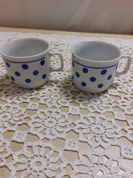 Zsolnay blue polka dot cup, mug, 2 pcs