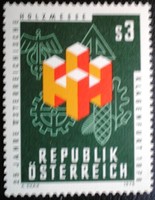 A1517 / Austria 1976 wood industry fair stamp postal clear