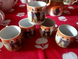 Zsolnay geisha spectacular small cups