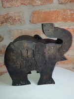 Metal elephant mood lighting candle holder
