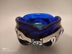 Czech glass thick-walled ashtray ashtray in gorgeous color