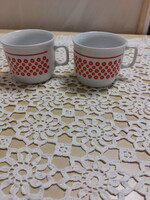 Zsolnay rare red patterned cup, mug, 2 pcs