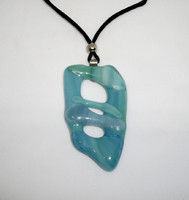 Turquoise glass pendant