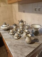 Bavaria fine silver mocha set with vases and bonbonier