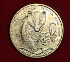 2 Zloty badger Poland 2011. Commemorative coin (723)
