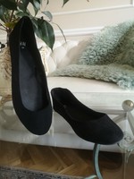 H&m size 38 black textile suede ballerina shoes