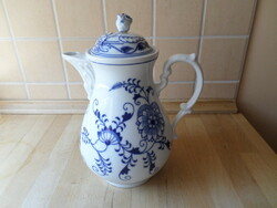 Régebbi hagymamintás porcelán kiöntő kanna teáskanna 1,5 liter