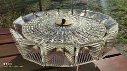 MOST MÉLYEN AZ ÁR! POLAM - MEOS mennyezeti lámpa 6 égős -  számlával -  43 cm átmérő egy hiány